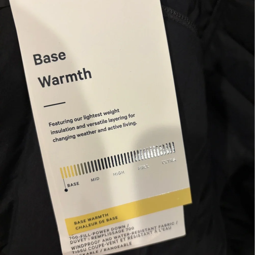 NWT lululemon pack it down black vest, water-resistant, windproof, slim fit - Picture 11 of 12